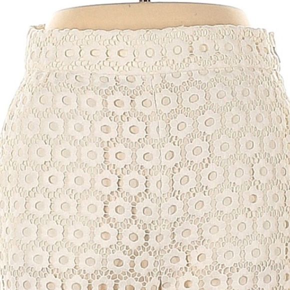 J CREW Lace Pants Cropped Crochet Lined